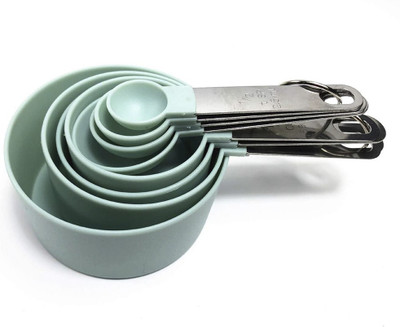 KitchenFest Plastic Set of 8 Pieces Measuring Cups and Spoons Measuring Cup Set(500 ml)
