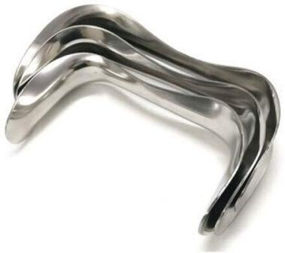 mediwave Thick Gauge Vaginal Speculum-Duck Bill Sims Set of 3 Pcs (Small,Medium,Large) Utility Forceps