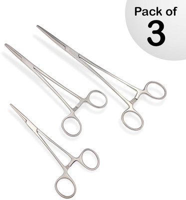 mediwave Artery Forceps (Hemostatic Forcep) For Doctors/Surgeons 6,8 ,10 inch) (Straight) Hemostats Forceps