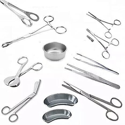 mediwave Basic Delivery Surgical Instrument Set of 9 Obstetric Forceps