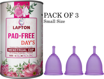 LAPTON Small Reusable Menstrual Cup(Pack of 3)