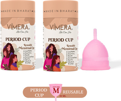 VIMERA Medium Reusable Menstrual Cup(Pack of 2)