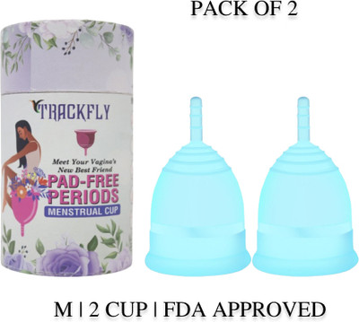 TrackFly Medium Reusable Menstrual Cup(Pack of 2)
