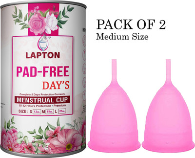 LAPTON Large Reusable Menstrual Cup(Pack of 2)