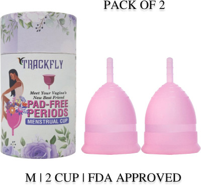 TrackFly Medium Reusable Menstrual Cup(Pack of 2)