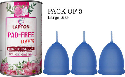 LAPTON Large Reusable Menstrual Cup(Pack of 3)