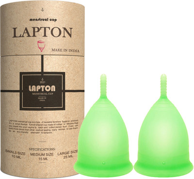 LAPTON Large Reusable Menstrual Cup(Pack of 2)