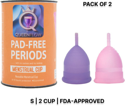 QUEENFLOW Small Reusable Menstrual Cup(Pack of 2)
