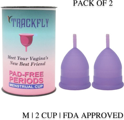 TrackFly Medium Reusable Menstrual Cup(Pack of 2)