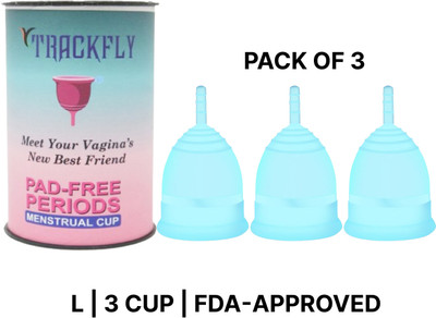 TrackFly Large Reusable Menstrual Cup(Pack of 3)