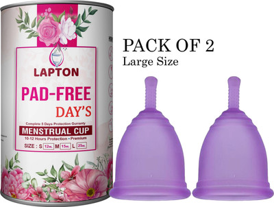 LAPTON Large Reusable Menstrual Cup(Pack of 3)