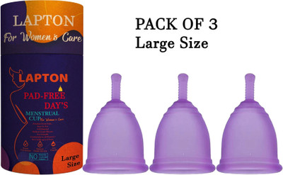 LAPTON Large Reusable Menstrual Cup(Pack of 3)