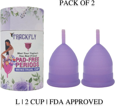 TrackFly Large Reusable Menstrual Cup(Pack of 2)