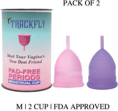 TrackFly Medium Reusable Menstrual Cup(Pack of 2)