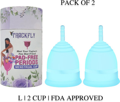 TrackFly Large Reusable Menstrual Cup(Pack of 2)