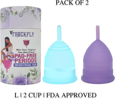 TrackFly Large Reusable Menstrual Cup(Pack of 2)