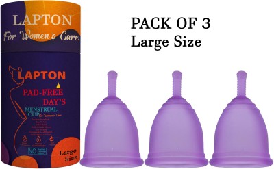 LAPTON Large Reusable Menstrual Cup(Pack of 3)