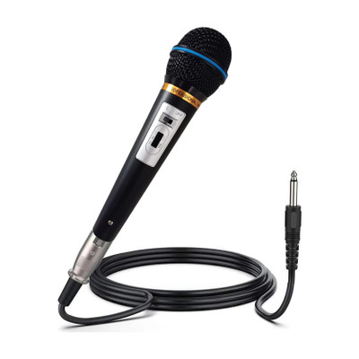 darkingwings Professional Dynamic Mic Cardioid Vocal Multi-Purpose Microphones with XLR Cable 100(Shine Black)