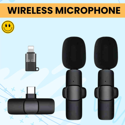FRONY K9 Wireless Microphone Receiver With Recording Clip Mic for Youtube/VloggingA400 Microphone