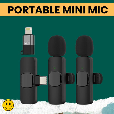 SACRO K9 Wireless Microphone Receiver With Recording Clip Mic for Youtube/VloggingP221 Microphone