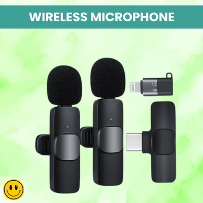Clairbell K9 Wireless Microphone Receiver With Recording Clip Mic for Youtube/VloggingO231 Microphone