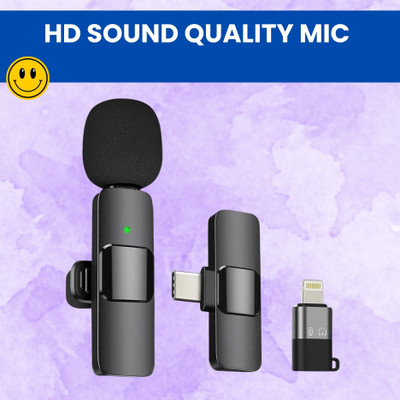 Clairbell K8 Wireless Microphone With Bluetooth Mic and Plug for Vlogging, YoutubeE197 Microphone