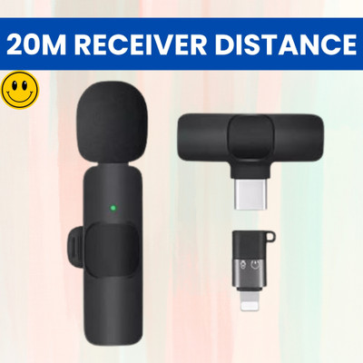 GUGGU K8 Wireless Microphone With Bluetooth Mic and Plug for Vlogging, YoutubeW11 Microphone