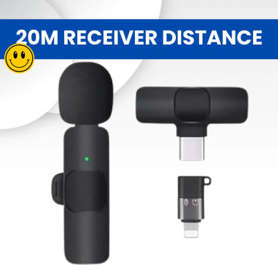 Clairbell K8 Wireless Microphone With Bluetooth Mic and Plug for Vlogging, YoutubeE346 Microphone