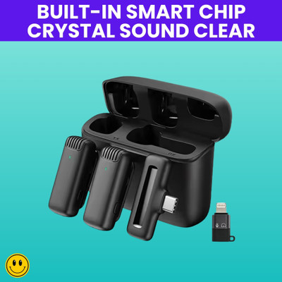 SACRO J13 Wireless Microphone With Coller Mic Noise Reduction for Youtube/VloggingP79 Microphone