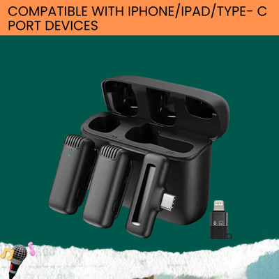 GUGGU J13 Wireless Microphone, Noise Reduction Mic with Charging Case for VloggingF359 Microphone