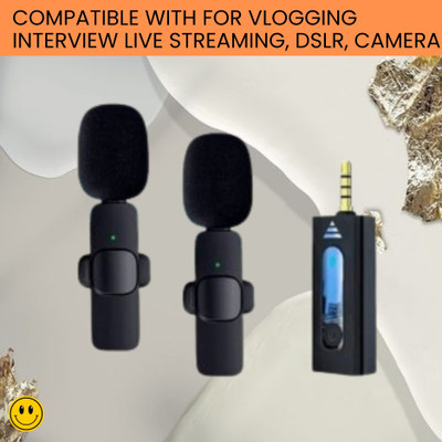 FRONY K35 Wireless Microphone Bluetooth Collar Mic for YouTub/Live Stream/VloggingB281 Microphone