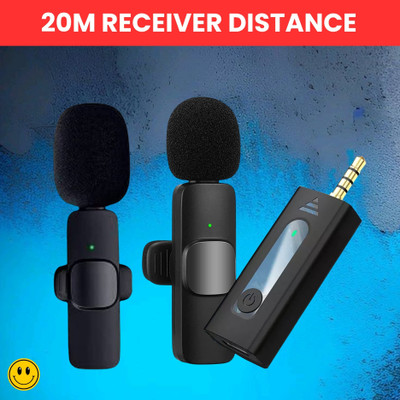 Clairbell K35 Wireless Microphone Bluetooth Collar Mic for YouTub/Live Stream/VloggingR332 Microphone
