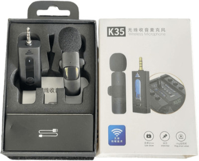 Clairbell ATY_671A_K35 3.5MM WIRELESS DUALMICROPHONE FOR ANDROID FOR YOUTUBERS & VLOGGERS Microphone