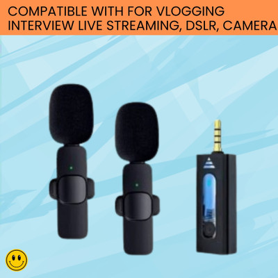 GUGGU K35 Wireless Microphone Bluetooth Collar Mic for YouTub/Live Stream/VloggingW314 Microphone