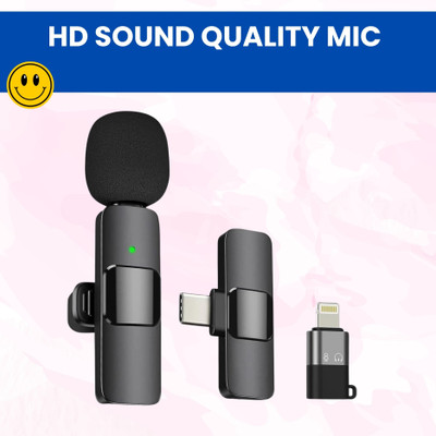 Clairbell K8 Wireless Microphone With Bluetooth Mic and Plug for Vlogging, YoutubeE332 Microphone