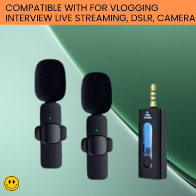 FRONY K35 Wireless Microphone Bluetooth Collar Mic for YouTub/Live Stream/VloggingA460 Microphone