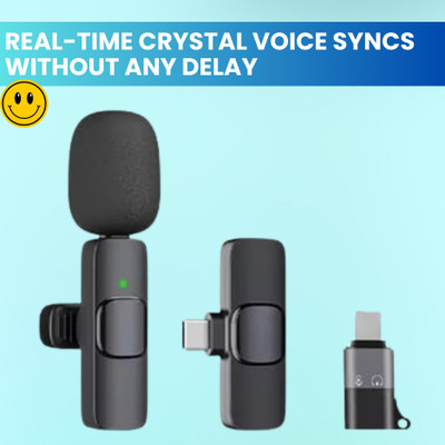 Clairbell K8 Wireless Microphone With Bluetooth Mic and Plug for Vlogging, YoutubeE124 Microphone