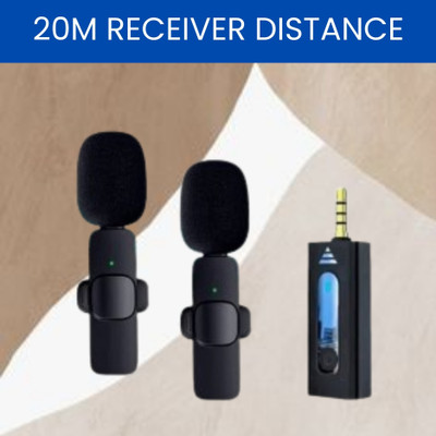 GUGGU K35 Wireless Microphone Bluetooth Collar Mic for YouTub/Live Stream/VloggingW231 Microphone