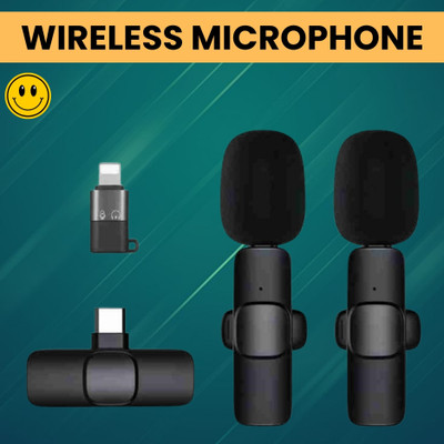 Clairbell K9 Wireless Microphone Receiver With Recording Clip Mic for Youtube/VloggingO306 Microphone