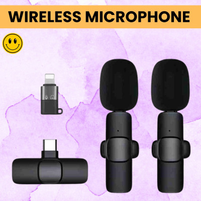 Clairbell K9 Wireless Microphone Receiver With Recording Clip Mic for Youtube/VloggingO347 Microphone