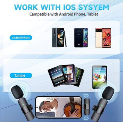 GUGGU FK-k8 Type-c Interface Bluetooth Wireless Dual Lavalier Microphone Microphone