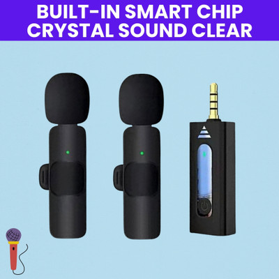 GUGGU K35 Wireless Mic With Collar Microphone forYoutube/Voice Recording/InterviewX145 Microphone