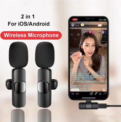 SACRO ATY_907A_K9 DUAL WIRELESS MICROPHONE PLUG & PLAY FOR YOUTUBE,VIDEO RECORDING Microphone