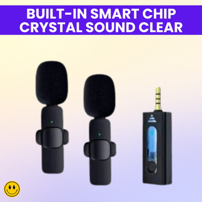 SACRO K35 Wireless Microphone Bluetooth Collar Mic for YouTub/Live Stream/VloggingQ333 Microphone