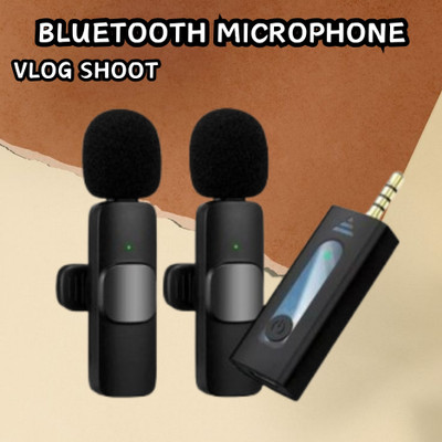 GUGGU K35 (Wireless Microphone) With Collar mic for Vlogging & Interview/RecordingF188 Microphone