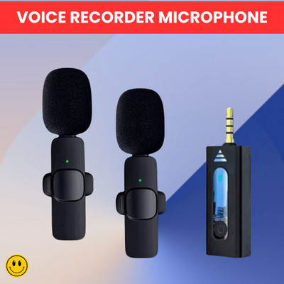 Clairbell K35 Wireless Microphone Bluetooth Collar Mic for YouTub/Live Stream/VloggingR122 Microphone
