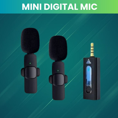 GUGGU K35 (Wireless Microphone)Bluetooth Collar Micfor YouTub/Live Stream/VloggingP25 Microphone