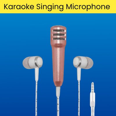 FRONY Singing Microphone Dynamic & Stereo Earphone Compatible with all smart PhoneZ430 Microphone