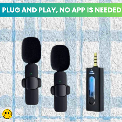 GUGGU K35 Wireless Microphone Bluetooth Collar Mic for YouTub/Live Stream/VloggingW194 Microphone