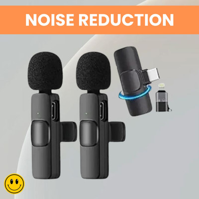 GUGGU K9 Wireless Microphone Receiver With Recording Clip Mic for Youtube/VloggingI180 Microphone